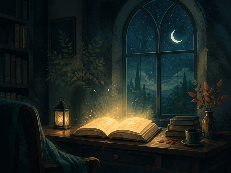 A world of books beneath the stars
